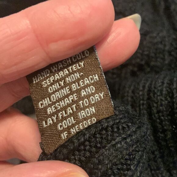 Adrienne Vittadini studio open knit sweater wide sleeve sweater size M - Picture 8 of 10